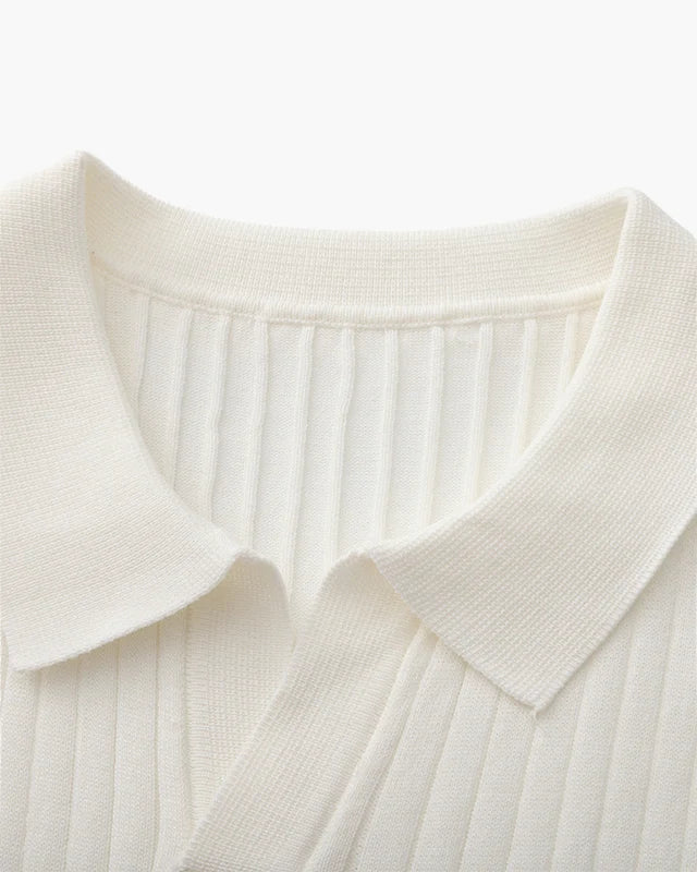 Premium Geripptes Polo – Texturierte Eleganz