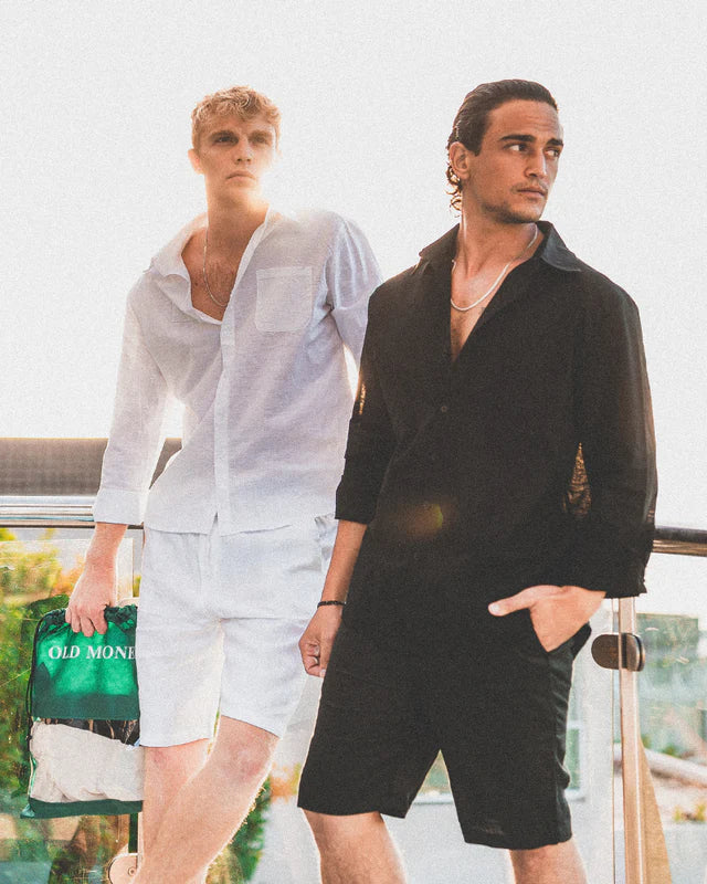 Casablanca – Premium Leinen-Shorts, Old Money Stil